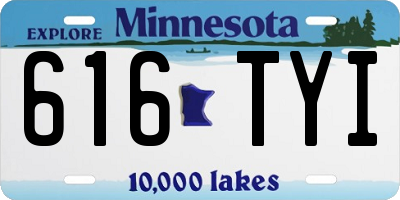 MN license plate 616TYI
