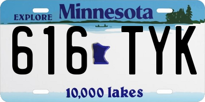 MN license plate 616TYK