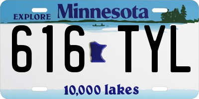 MN license plate 616TYL