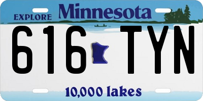 MN license plate 616TYN