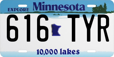 MN license plate 616TYR