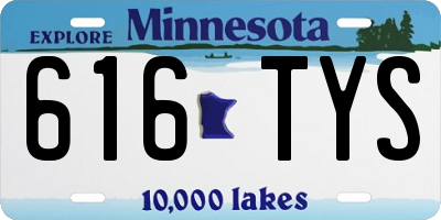 MN license plate 616TYS