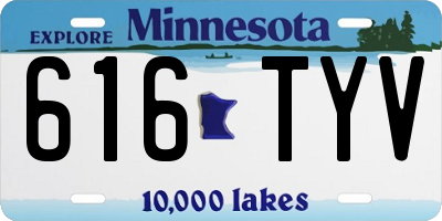 MN license plate 616TYV