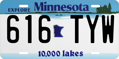 MN license plate 616TYW