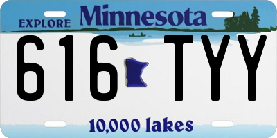 MN license plate 616TYY