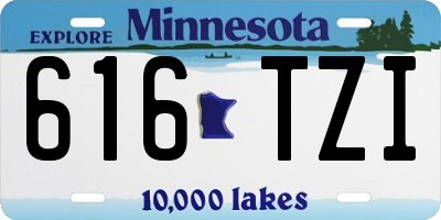 MN license plate 616TZI