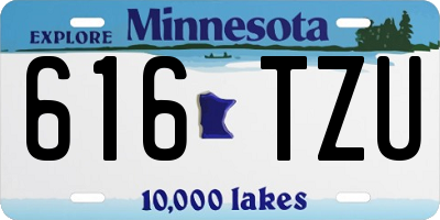 MN license plate 616TZU