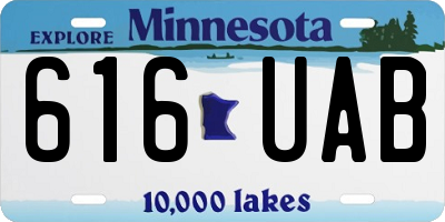 MN license plate 616UAB