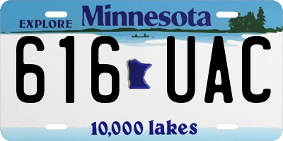 MN license plate 616UAC