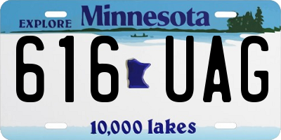 MN license plate 616UAG