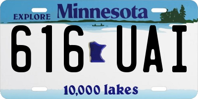 MN license plate 616UAI