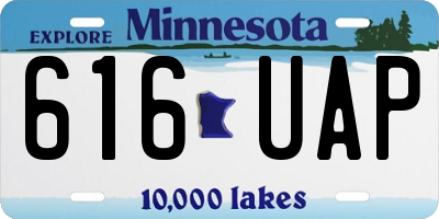MN license plate 616UAP