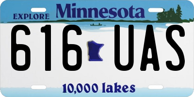 MN license plate 616UAS