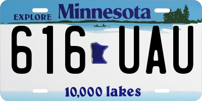 MN license plate 616UAU