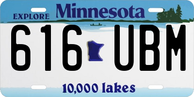 MN license plate 616UBM