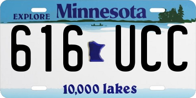 MN license plate 616UCC