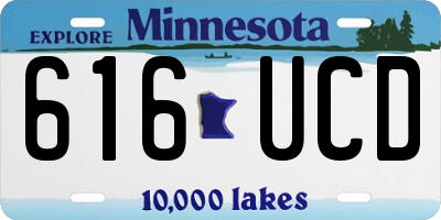 MN license plate 616UCD