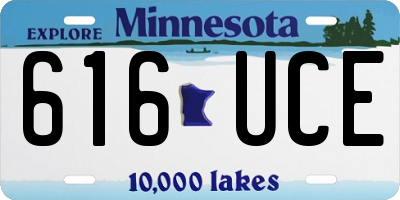 MN license plate 616UCE