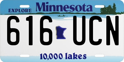 MN license plate 616UCN
