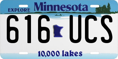 MN license plate 616UCS