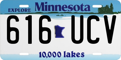 MN license plate 616UCV