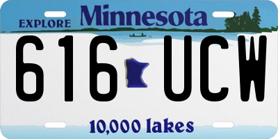 MN license plate 616UCW
