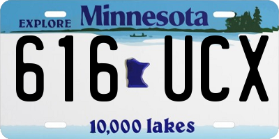 MN license plate 616UCX