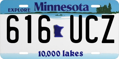 MN license plate 616UCZ