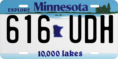 MN license plate 616UDH