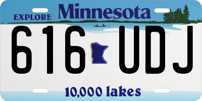 MN license plate 616UDJ