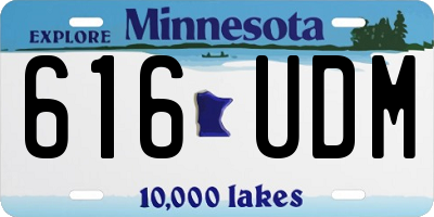 MN license plate 616UDM