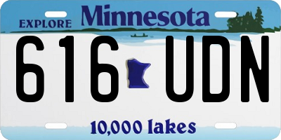 MN license plate 616UDN