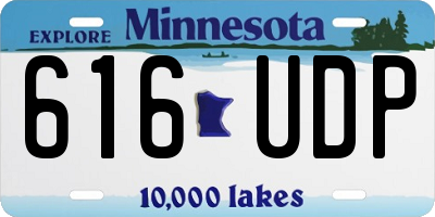 MN license plate 616UDP