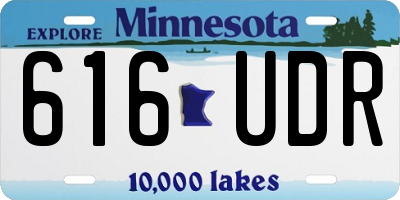 MN license plate 616UDR