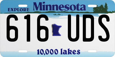 MN license plate 616UDS