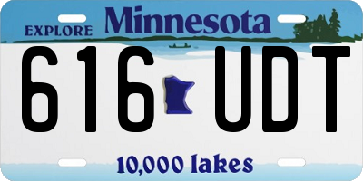 MN license plate 616UDT