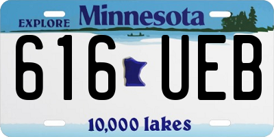 MN license plate 616UEB