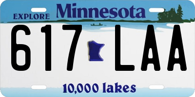 MN license plate 617LAA