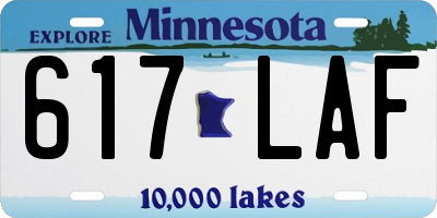 MN license plate 617LAF