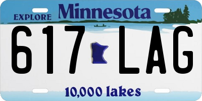 MN license plate 617LAG