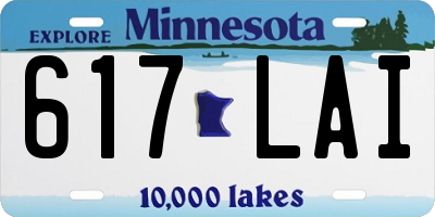MN license plate 617LAI