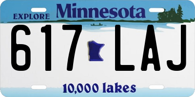 MN license plate 617LAJ