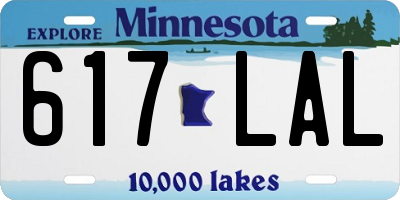 MN license plate 617LAL