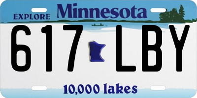 MN license plate 617LBY