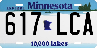 MN license plate 617LCA