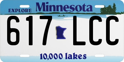 MN license plate 617LCC