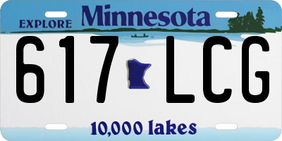 MN license plate 617LCG
