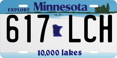 MN license plate 617LCH