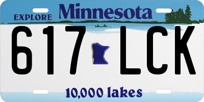 MN license plate 617LCK