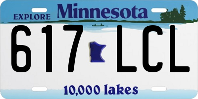 MN license plate 617LCL